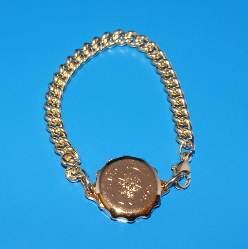 SOS-Kettenarmband vergoldet, 19 cm (1 Stück)